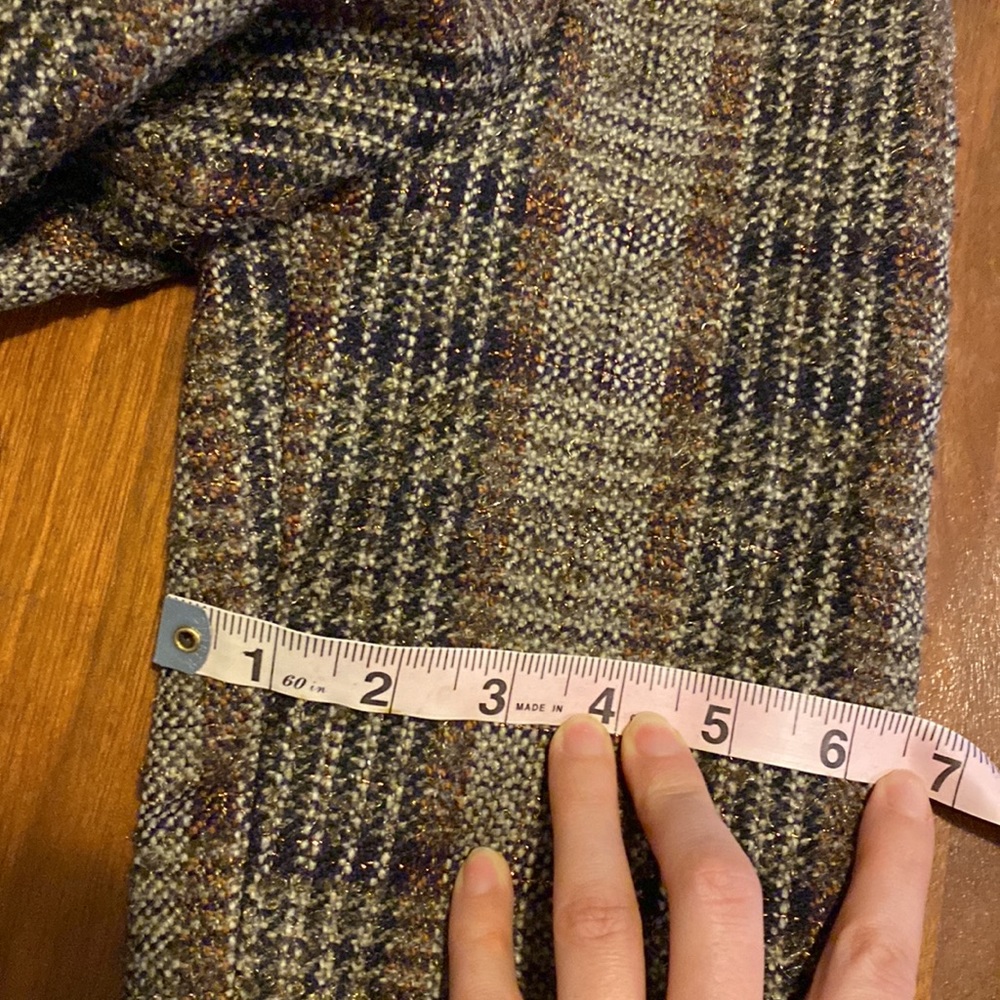 Dolce & Gabbana Brown Tweed Metallic Trench with Leather Detailing - Picture 13 of 14